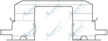 APEC BRAKING priedų komplektas, diskinių stabdžių trinkelės KIT1139